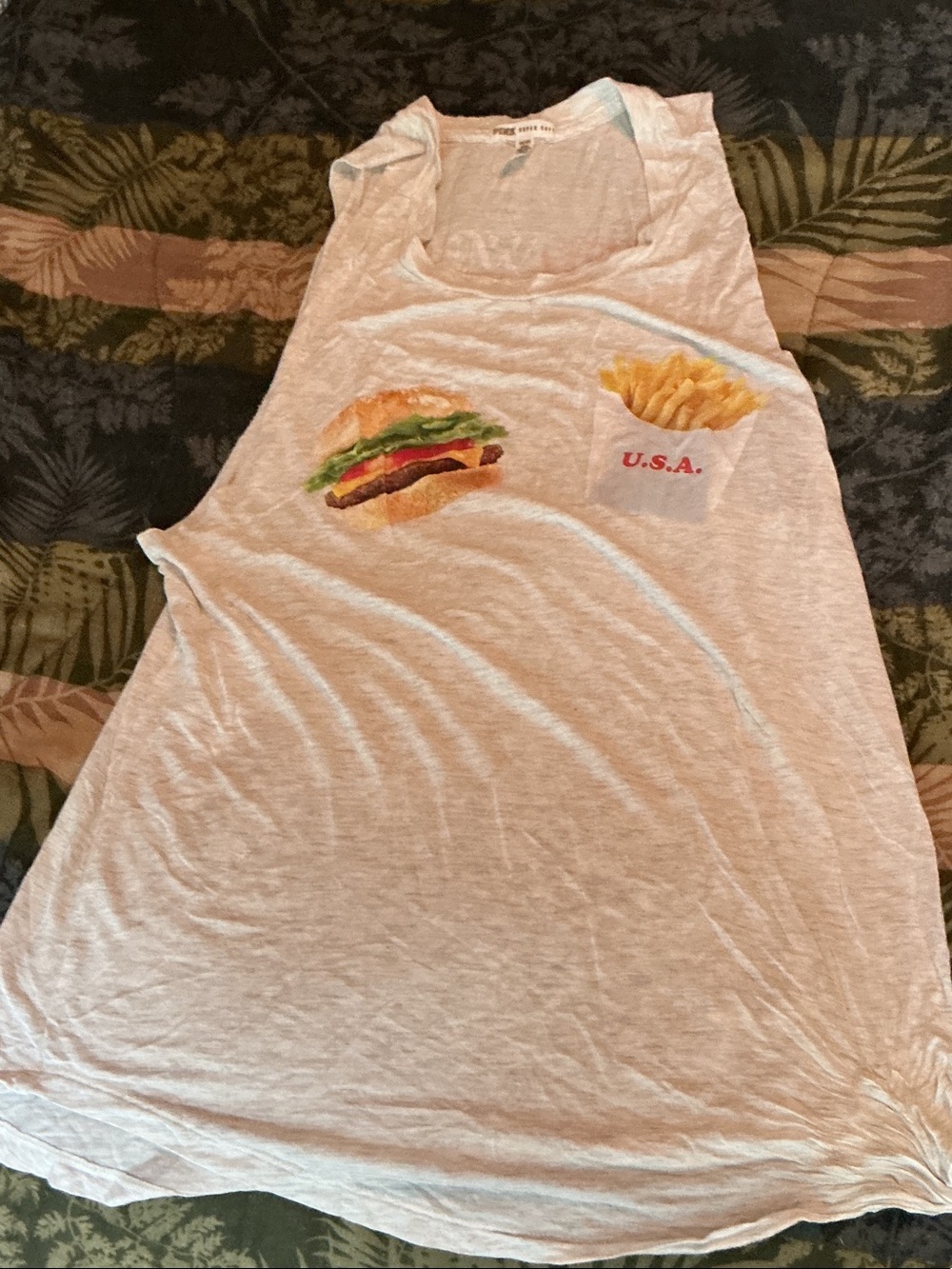 PINK Victoria's Secret Super Soft Tee - Light Gray